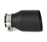 1 Pz Tubo Di Scarico Silenziatore Tubo Di Scarico Universale Per Automobili In Acciaio Inossidabile Silenziatore Nero Modifica Auto Terminale Di Coda(51MM IN 89MM OUT)