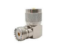 1 Pz UHF Maschio PL-259 PL259 Spina A UHF Femmina SO-239 SO239 Martinetti a Forma di L Ad Angolo Retto RF Coassiale Adattatore coassiale Connettore