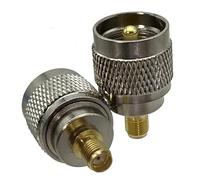1 pz UHF SO239 PL259 a SMA maschio femmina RF connettore adattatore coassiale connettore dritto in ottone for antenna radio(UHF Plug to SMA Jack)