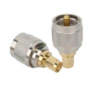 1 pz UHF SO239 PL259 a SMA Spina Maschio e Femmina Jack Adattatore Coassiale RF Connettore Terminali del Cavo In Ottone Dritto(UHF Plug to SMA Plug)