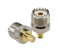 1 pz UHF SO239 PL259 a SMA Spina Maschio e Femmina Jack Adattatore Coassiale RF Connettore Terminali del Cavo In Ottone Dritto(UHF Jack to SMA Jack)