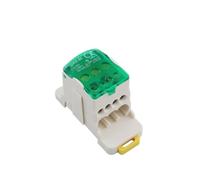 1 pz UKK80A Scatola di distribuzione di corrente unipolare di grandi dimensioni Capacità 80 A Divisore di linea di derivazione uno-a-molti for cablaggio elettrico(Green)