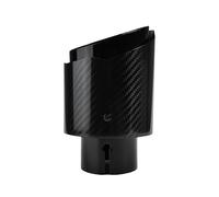 1 Pz Universale Auto Coda Gola Silenziatore In Acciaio Inox Lucido Nero Twill Marmitta Ugello Di Scarico Punta Tubo Di Scappamento(60mm-76mm)