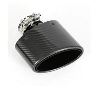1 Pz Universale Per Auto In Acciaio Inossidabile Tubo Di Scappamento Marmitta Tubo Ovale Riccio Ugello Punta Di Scarico Terminale Scarico Auto(Left 48MM)