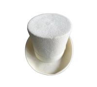 1 pz Uomo Donna Colbacco Cappello magico in lana Solic Colore Feltro Cappellini Fedora Performance sul palco Lane stile equestre a cilindro da uomo per Derby, per matrimoni, feste(White,S(55cm))