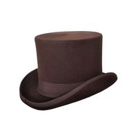 1 pz Uomo Donna Colbacco Cappello magico in lana Solic Colore Feltro Cappellini Fedora Performance sul palco Lane stile equestre a cilindro da uomo per Derby, per matrimoni, feste(Brown,S(55cm))
