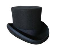 1 pz Uomo Donna Colbacco Cappello magico in lana Solic Colore Feltro Cappellini Fedora Performance sul palco Lane stile equestre a cilindro da uomo per Derby, per matrimoni, feste(Dark Blue,XL(61cm))
