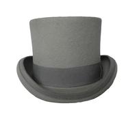 1 pz Uomo Donna Colbacco Cappello magico in lana Solic Colore Feltro Cappellini Fedora Performance sul palco Lane stile equestre a cilindro da uomo per Derby, per matrimoni, feste(Gray,M(57cm))