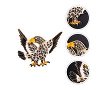 1 PZ Uomo Esagerato Animale Eagle Bird Bird Brooch Spilla personalizzata (Nero)