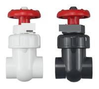 1 pz UPVC ID 20/25/32/40/50 mm valvola a saracinesca controllo di flusso di precisione PVC valvola a sfera in PVC for irrigazione da giardino(Inner Dia40mm(DN32),Dark Gray)