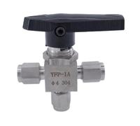 1 PZ valvola a sfera, 3 6 8 10 mm 1/8 1/4 3/8 1/2 pollici set di carte in acciaio inossidabile 304 valvola a sfera a 3 vie resistente agli acidi(1/8 Inch)