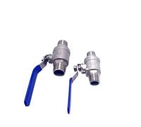 1 pz. Valvola a sfera a passaggio completo in acciaio inossidabile 304 2P con filettatura esterna con maniglia, valvole filettate, interruttore 'acqua DN8/10/15/20/25/32/40(3/4")