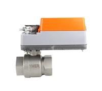 1 pz. Valvola a sfera di controllo elettrico modulante in acciaio inossidabile, attuatore a angolare, uscita: 5 Nm/7 Nm/10 Nm/30 Nm(5NmDN25,24V)