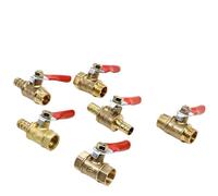 1 pz. Valvola a sfera di intercettazione for tubo di carburante, aria e acqua in ottone, connettore pneumatico, maniglia di controllo, tubo flessibile da 6-12 mm.(1l4 M to M)