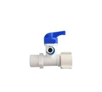 1 pz. Valvola a sfera in plastica for osmosi inversa RO, attacco rapido for tubo flessibile da 1/4" e 3/8", attacco maschio da 1/2" a 3 vie for rubinetto, purificatore d'acqua(424)