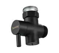 1 pz valvola deviatrice for rubinetto in ottone, valvola deviatrice for rubinetto del lavello della cucina con aeratore, connettore for tubo flessibile del lavello da M22 a M24(Black)