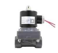 1 pz Valvola solenoide UPVC Attacco filettato Acido e corrosione alcalina Fognatura Acqua di mare 1/2"DN15 3/4"DN20 1"DN25 220v 24v(DN20,G_24V)