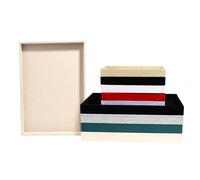 1 pz vassoio espositore per gioielli in velluto scatola portaoggetti per organizer multicolore collane bracciali anelli custodia per vassoio portaoggetti