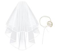 1 Pz Velo, 1 Pz Collare Di Camelia, Semplice Copricapo Da Sposa, Decorazione Di Promenade Alla Moda, Gioielli Per L'Anniversario Di Laurea, Puntelli Fotografici.