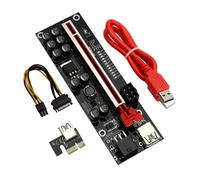 1 PZ VER011 PRO Scheda Riser PCI-E 1X a 16X USB3.0 6PIN Cavo di Prolunga Grafica con 10 Condensatori Solidi B250 B75 BTC