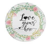 1 PZ Vetro Forte Frigorifero Magneti Love Grows Here Magneti Garland Art Foglie Verdi Locker Magneti per Cucina Casa Frigorifero Magneti Decorazione