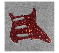 1 Pz Vintage A 8 Fori Per Battipenna Per Chitarra ST Piastra Antigraffio SSS E Viti Per Parti Di Chitarra Elettrica Battipenna e Piastra Copri Molle(Red 4)