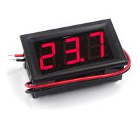1 pz Voltmetro digitale da 4,5 V a 30 V Voltmetro digitale Misuratore di tensione da pannello Rosso/Blu/Verde for 6 V 12 V Elettromobile Moto Auto(Red,2-wire DC 5V-120V)