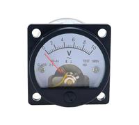 1 pz Voltmetro SO-45 AC 5 V 10 V 15 V 20 V 30 V 50 V 100 V 150 V 200 V 250 V 300 V Quadrante analogico rotondo Misuratore di pannello Voltmetro Calibro Nero(1V_47X47MM)