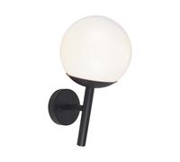 1 pz Wall Lamp 1E27 Matt Black Opal Plastic C Ball Down