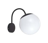1 pz Wall Lamp 1E27 Matt Black Opal Plastic C Ball Up
