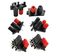 1 Pz WP2/4/6-10A 4mm Presa a Banana Jack Audio Esterno Amplificatore Altoparlante Filo Terminale a Molla Interruttore Connettore Dritto/Piegare Spille(4P Strainght Pin)