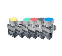 1 pz XB2 Pulsante interruttore auto-reset 22mm pulsante di avvio e arresto con simbolo freccia XB2 interruttore a impulsi pulsante a testa piatta(XB2-BA4322)