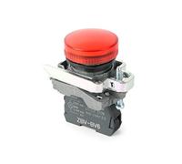 1 Pz XB4-BV61 BV63 BV64 BV65 BV66 Indicatore luminoso Elettrico a bassa potenza Tipo diretto Lampada pilota Interruttore a pulsante (Colore : XB4 BV64 Rosso, Dimensioni : 380V)(Xb4 Bv64 Red,220V)