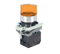1 pz XB4 Interruttore a manopola illuminato 2 marce 3 marce Normalmente aperto Normalmente chiuso Interruttore a pulsante meccanico Portalampada LED autobloccante(WHITE,2 GEAR_1NO_24 V)