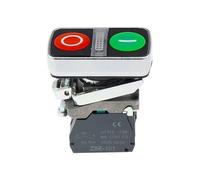 1 pz XB4 Interruttore a pulsante in metallo Serie Doppio pulsante Interruttore Start Stop Forma in metallo con luce 1NO1NC(With lamp 1,12V)