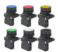 1 pz XB5 AA31 interruttore a pulsante normalmente aperto NO NC rosso verde giallo 22mm ZB5(YELLOW,2NO)