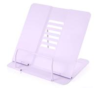 1 PzLeggio per Libri Aperti, Leggio da Tavolo Regolabile 45° a 60°, Leggio in Metallo, Supporto Porta Libro Multifunzione per Libri Cuochi Ricette Musicale Documenti(Viola)