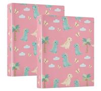 1 raccoglitore a 3 anelli, 3,8 cm, per 200 fogli, motivo: dinosauri carini, 31,5 x 27 x 6 cm