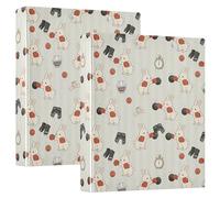 1 raccoglitore per notebook da 5 pollici, 3 anelli con tasche interne, confezione da 1/2 raccoglitori con copertina rigida