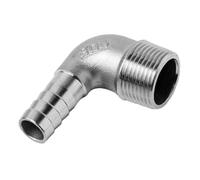 1 raccordo a gomito da 90 gradi in acciaio inox 304 - portagomma da 20 mm, 25 mm, 32 mm, 38 mm, 40 mm a filettatura maschio da 3/4" 1" 1-1/2" 1-1/4" 2"(1-1/4"x25mm)