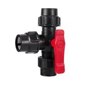 1 raccordo a gomito diritto a gomito per rubinetto, in plastica PE, 20/25/32/40/50 mm, colore: nero