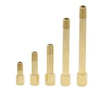 1 raccordo filettato in ottone da 1/8" 1/4" 3/8" BSPT maschio-femmina, lunghezza 35-200 mm, connettori for giunti di tubi, adattatore for giunto in rame(Length 35MM-01)
