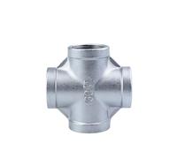 1 raccordo for tubi a quattro vie in acciaio inossidabile 304 con filettatura femmina da 1/4'', 3/8'', 1/2'', 3/4'', 1'', 1-1/4“ BSP, connettore for di uguale diametro(1")