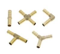 1 raccordo per tubo in ottone a 3 4 vie T Y diritto a gomito a gomito Barb 6 8 10 12 14 16 19 mm connettore spinato in rame accoppiatore adattatore giunto giunto (T 3 vie, 16 mm Barb)