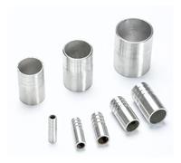 1 raccordo per tubo O/D da 10/12,7/16/19/25 mm con spinato in acciaio inox 304 (19 mm)