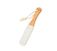 1 raspa esfoliante per piedi per pelle dura, lima per piedi e pietra pomice per pedicure, manico ergonomico in legno, pietra pomice per piedi, rimozione di pelle morta dura, calli e talloni screpolati