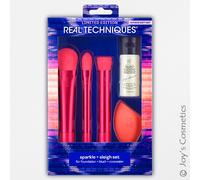 1 Real Techniques Sparkle + Sleigh Makeup Brush & Sponge Set " Rt-0015 " Joy's