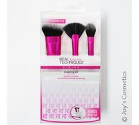 Real Techniques Brushes Sculpting confezione regalo pennello da contouring 1 pz + pennello per polveri 1 pz + pennello per illuminante 1 pz + contenitore 1 pz donna