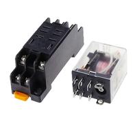 1 Relè elettromagnetico microelettronico LY2NJ HH62P HHC68A-2Z, 10 A, 8 pin, bobina DPDT con base presa, DC 12 V, 24 V CA, 110 V AC e 220 V. (DC,110V)