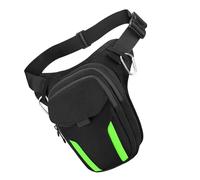 1. Resistente agli spruzzi d'acqua per moto, multifunzione, borsa da coscia per escursionismo, ciclismo, uomo e donna, elegante marsupio da moto, Verde